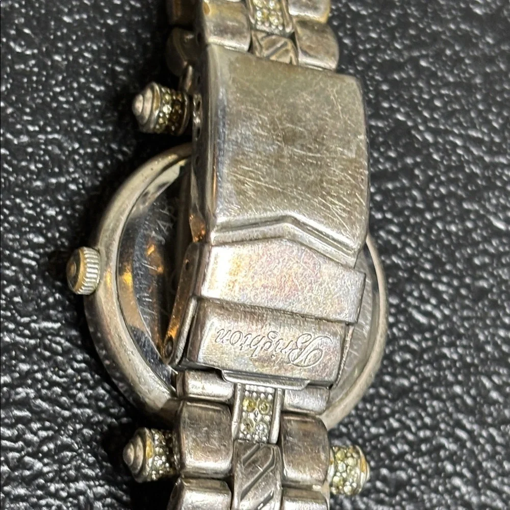 Brighton Vintage Silver-Tone Bracelet Watch WORKING Boho Western
